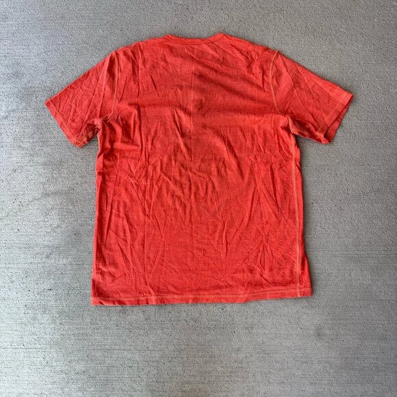 Icebreaker Men’s Merino Wool Henley Pocket T-Shirt Size Small Orange - Picture 2 of 5